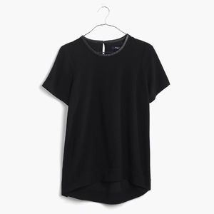Madewell Leather Trim Top